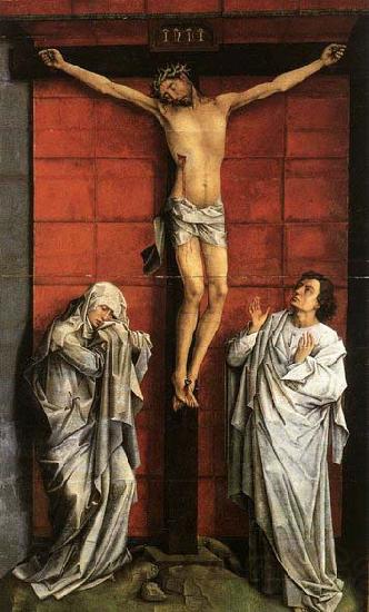 WEYDEN, Rogier van der Christus on the Cross with Mary and St John France oil painting art